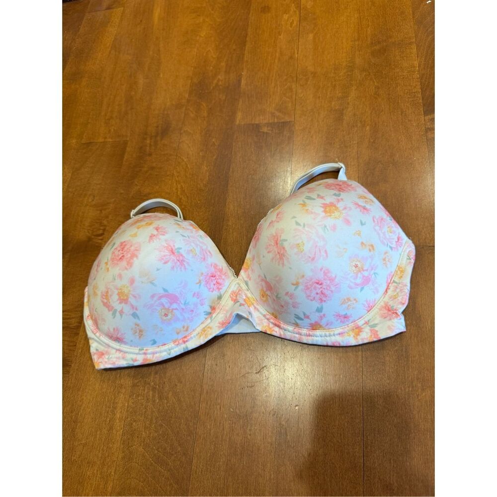Victoria's Secret Floral Bra - Pink and White